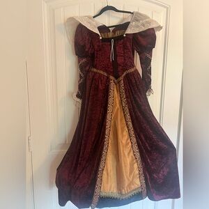 Elizabethan Red and Gold Theater Costume Renaissance Style